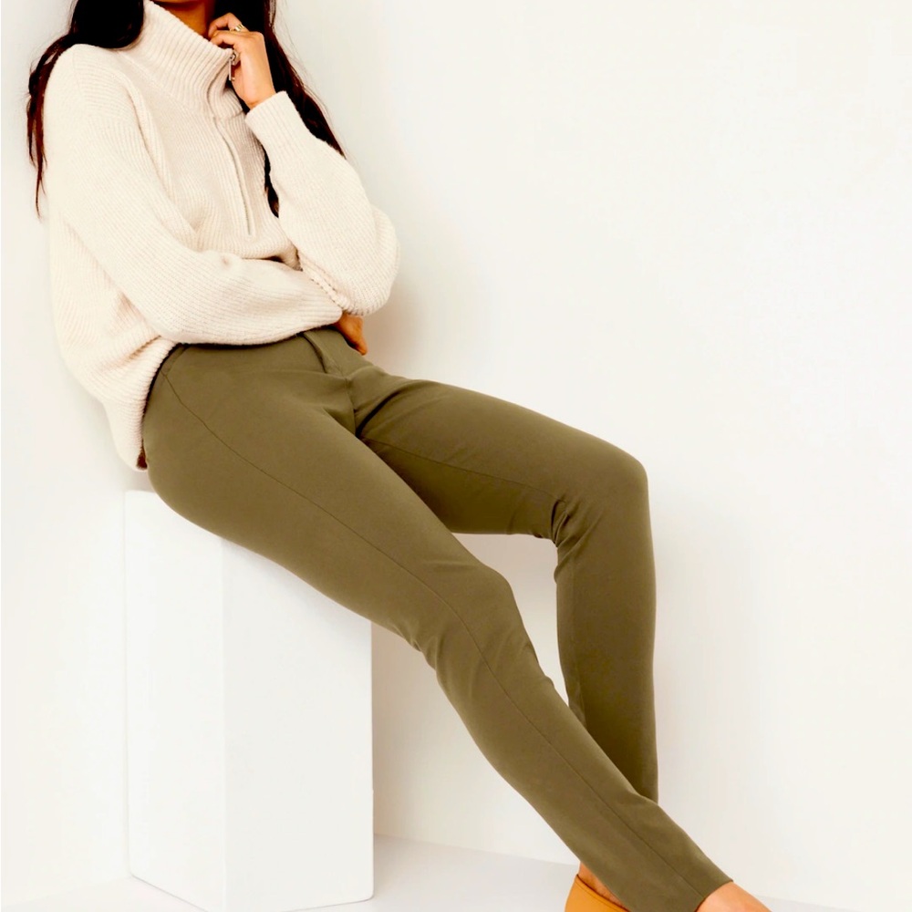 Old Navy High-waisted Pixie Skinny Pants Olive Reishi size 4 NEW